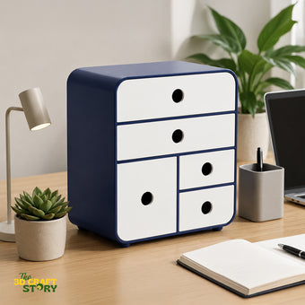 Modern 3D Printed Desk Organizer with Drawers | Desktop Storage Cabinet | Office Desk Organizer | Home Office Storage