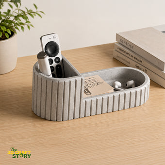 Modern Desktop Organizer Tray | Remote Control & Accessories Holder | 3D Printed Desk Organizer