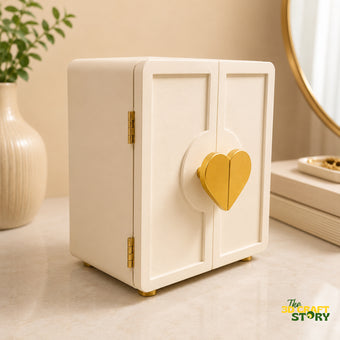 4 Drawer Jewelry Organizer Box with Ring Holders | Storage Cabinet for Rings, Earrings, Necklaces & Accessories