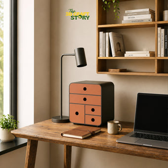 Modern 3D Printed Desk Organizer with Drawers | Desktop Storage Cabinet | Office Desk Organizer | Home Office Storage