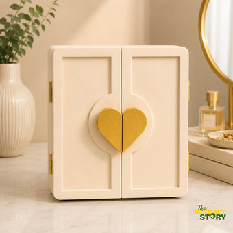 4 Drawer Jewelry Organizer Box with Ring Holders | Storage Cabinet for Rings, Earrings, Necklaces & Accessories