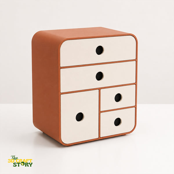 Modern 3D Printed Desk Organizer with Drawers | Desktop Storage Cabinet | Office Desk Organizer | Home Office Storage