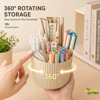 360° Rotating Makeup & Skincare Organizer | Large Capacity Cosmetic Storage Holder