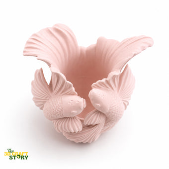 Betta Fish Pen Holder | Decorative Desk Organizer | Artistic Fish Vase