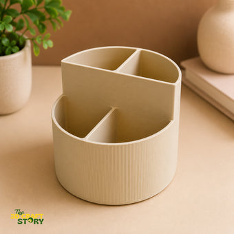 Multi-Compartment Desk Organizer | Makeup Brush Holder | Stationery Storage Organizer | 3D Printed Desk Accessory
