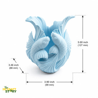 Betta Fish Pen Holder | Decorative Desk Organizer | Artistic Fish Vase