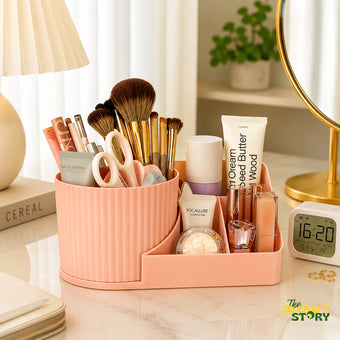 360° Rotating Makeup & Skincare Organizer | Large Capacity Cosmetic Storage Holder