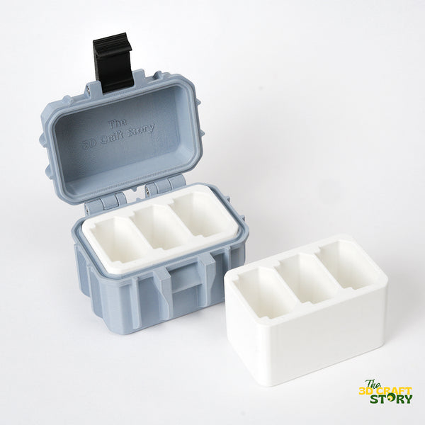 3D printed 3 camera battery case for Sony Canon Nikon photographers