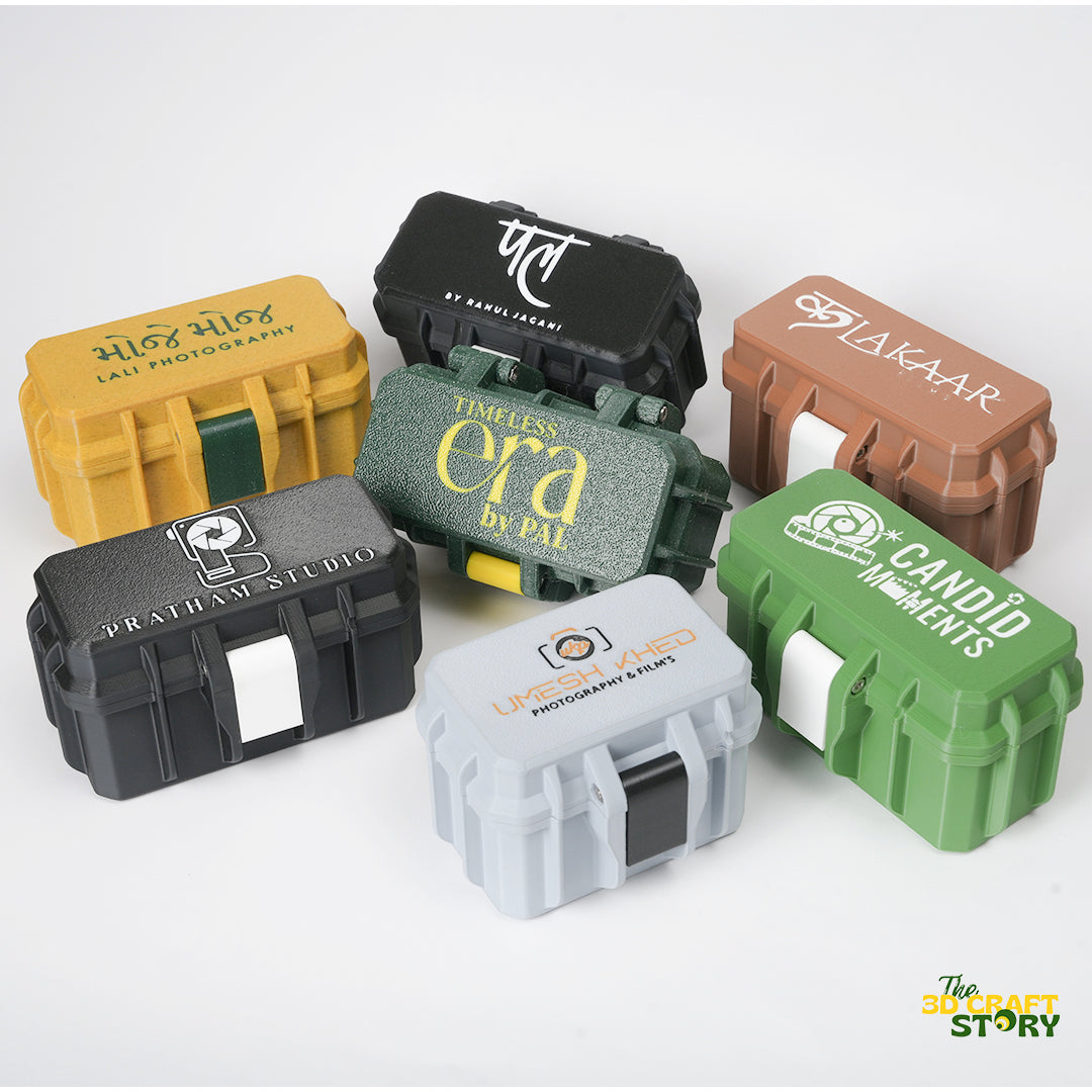 3D printed 4 camera battery and memory card case for photographers